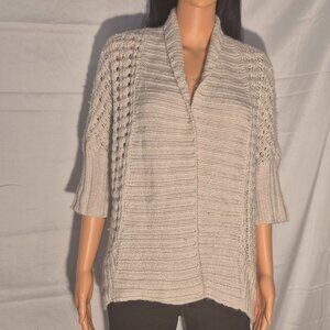 EXPRESS Cardigan knit sweater, Acrylic and wool, cream colored in size Large